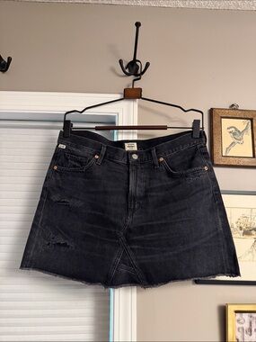 CITIZENS OF HUMANITY Black Premium Denim Skirt